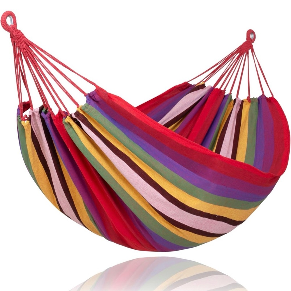 NEW Multicolor Summer  Hammock/ Multicolor Stripe/ with storage bag7’3”x2’6”